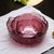 玻璃锤纹彩色沙拉碗家用茶洗客厅水果盘干果盘创意加厚套件(深紫 描金套装)