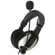 声丽ST-2688 耳机 头戴式耳机 立体声耳机（香槟金）（40mm喇叭音质清晰透彻,完美还原音乐,独特的耳壳音量调节旋钮设计,集成软管麦克风,使用方便）