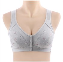 SUNTEK妈妈内衣女薄款哺乳期大码胸罩中老年人前扣文胸无钢圈背心式(#528 银灰色（单件装） 44码【建议140-160斤】)