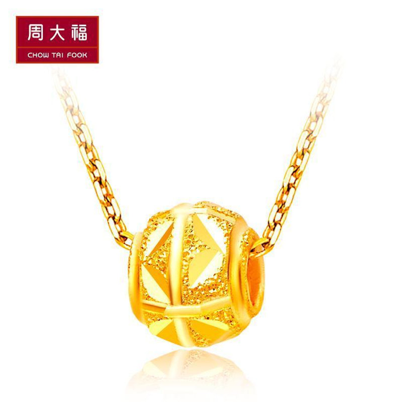 【周大福金银饰品图片】周大福首饰路路通转运珠足金黄金