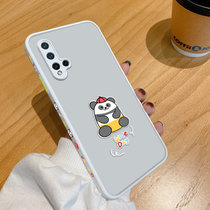 绿赐魔方熊猫系列华为nova5手机壳华为nova6(5G)侧边卡通镜头全包nova6se硅胶防摔保护魔方熊猫-白色华为n(华为nova5 魔方熊猫-白色)