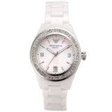阿玛尼手表休闲时尚潮流陶瓷表带气质石英女士手表AR1426(白色 陶瓷)