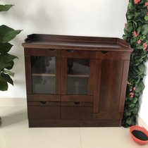 虎源萨尚办公家具备餐柜矮柜储物柜茶水柜HY-J1201(木皮油漆三门茶水柜)