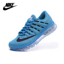 耐克飞线跑鞋新款NIKE MAX 2016全掌气垫男鞋女鞋训练鞋情侣款运动跑步鞋806771(孔雀蓝 42.5)