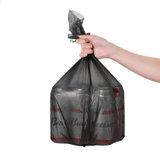（3卷装）垃圾袋家用穿绳手提式加厚办公室宿舍厨房黑色实惠装背心式塑料袋(黑色 默认)