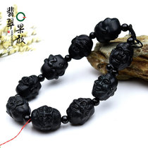 翡翠 C248R墨翠翡翠手链天然缅甸A货手链手串男款