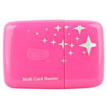 川宇（kawau）C258 mini高速多合一读卡器（粉色）（“读卡器性价比之王”可直接支持手机存储卡)