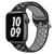 新款适用于苹果watch运动手表表带双色硅胶透气38/40/41/42/44/45通用表带(黑灰 38/40/41MM通用)