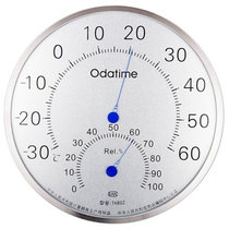 欧达时不锈钢大表盘温湿度计室内高精度工业悬挂式不锈钢温度计仓库房档案室车间大棚实验室用表(银色)