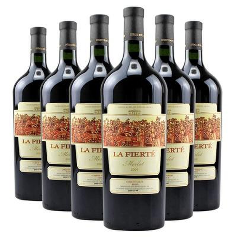 葡萄酒智利云端葡园拉菲特梅洛干红葡萄酒超大量装13度1500ml6瓶装