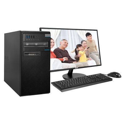 华硕（ASUS） 台式电脑整机 21.5英寸显示器（I3-6100 4G 500G+128G 2G W7）(19.5英寸液晶显示器)