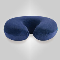 英爵居家枕头靠枕舒适纤维枕头单人枕芯花草枕(U型枕-仿天鹅绒（颜色随机）)