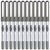 齐心(COMIX) RP601 中性笔 0.5mm*12 黑色针管型直液式走珠签字笔 学生考试中性笔