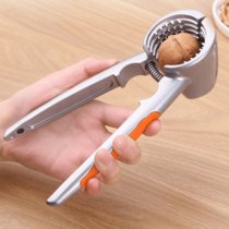 山核桃夹子剥壳器工具家用栗子多功能开核桃坚果的神器小榛子钳子(回弹省力型（橙色柄）防飞溅)