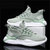 阿帕图时尚飞织男士休闲鞋前系带透气跑步运动鞋(浅绿色 44)