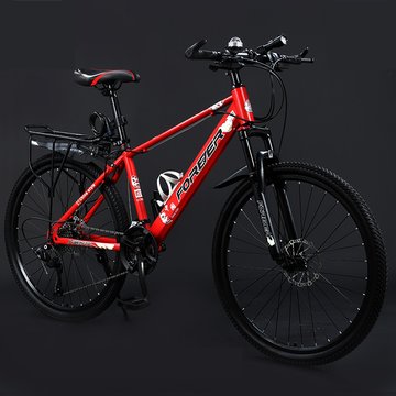 永久forever山地自行车男上班骑变速越野减震双碟刹中小学生轻便单车