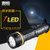 俱竞阳LED强光手电筒家用户外应急照明灯防水防摔探照灯装3节一号电池