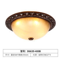 欧式吸顶灯圆形LED灯创意个性节能美式过道阳台走廊家居灯欧式灯(D6639-400B)