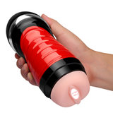 男用飞机杯全自动发声自慰器 男性硅胶玩具电动名器撸撸杯情趣成人性用品(红色 1个)