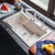 科恩纳石英石水槽单槽洗碗池家用厨房洗菜盆花岗岩加厚带沥水套餐(D8049古田麦高配套餐)