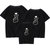 2021年新款亲子装比心短袖T恤(黑色 童款100)