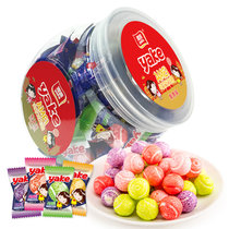 雅客 网球泡泡糖520g盒装儿童零食球形夹心糖果口香糖