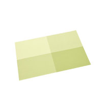 长方形西餐垫 pvc餐垫桌垫盘垫 防水防滑碗垫子【2块装】(绿色 长宽约为45.3cm*29.8cm)