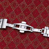 傲途专用欧米茄海马系列钢表带(白色 钢带)