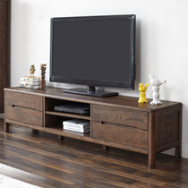 恒兴达 白橡木全实木电视柜北欧现代简约地柜客厅小户型白橡木家具 1.8米电视柜(胡桃色 1.5米电视柜)
