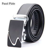 柏芝斐乐(PazziPizio)男士皮带真皮腰带自动扣商务正装办公室 P014黑色(P014 105cm)