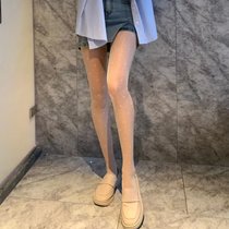 竖条纹条连裤袜日本透明西瓜显瘦包芯丝日式性感个性丝袜欧美黑丝(小爱心-白色 均码)