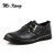 MR.KANG男士商务休闲鞋牛皮正装英伦韩版透气单层皮低帮系带男鞋3318(40码)(黑色)
