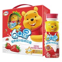 【官方正品】3月产QQ星维尼熊果汁酸奶 200ml*16瓶整箱(草莓味)