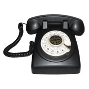 派拉蒙（paramount）HA1950TN梦幻情怀仿古电话（黑色）（造型小巧玲珑，50年代怀旧经典机型 听筒机械铃声，转盘拨号设计）
