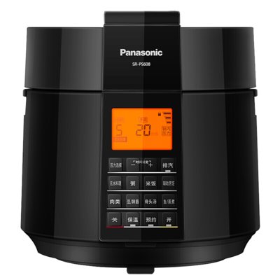 松下（Panasonic）多功能电压力锅SR-PS608家用智能电饭煲三段压力锅【6L】(黑色 热销)