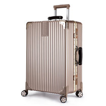 新款拉杆箱万向轮男女24寸铝框密码行李登机旅行箱包定制源头工厂(20寸 634铝框/香槟金)
