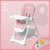 karmababy宝宝餐椅婴儿坐椅多功能可折叠家用吃饭儿童座椅子(Gentry-Pro（樱花粉）+音乐餐盘 默认版本)