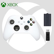 微软Xbox Series S/X无线控制器2020款 蓝牙 有线 无线 手机 PC游戏手柄 无线套装(冰雪白 接收器 定制电池 国行正品)