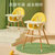ALCOCO宝宝餐椅婴儿吃饭椅便携式多功能家用儿童餐桌椅子标准版活力黄BZ-50902 安全稳固 高矮可调