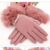 正品秋冬羊毛手套 兔毛口可爱保暖手套 韩版女士冬季护手