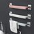 毛巾架免打孔卫生间浴室架子收纳架毛巾杆单杆厨房厕所壁挂置物架(白色 6个)