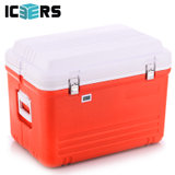 艾森斯（icers）高品质65L外卖PU保温箱 医用药品疫苗冷藏箱 烧烤保鲜箱 钓箱 冰桶(无轮无取物口（红色） 有温度计)