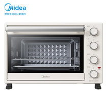 美的（Midea）电烤箱35升家用多功能 机械式操作 独立控温 三种烘烤模式 专业烘焙蛋糕PT3540(浅杏色 默认版本)