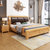 恒兴达 实木床1.8米中式橡胶木色双人床经济型简约现代小户型主卧储物床软靠床(1.5*2米原木色 床+床垫)