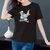 【灵薇雅】夏季韩系100%纯棉小飞象卡通印花宽松圆领短袖T恤衫D7195(砖红色 M)