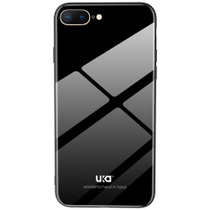 优加(UKA) iPhone8plus/7plus 手机壳 钢化玻璃系列 黑