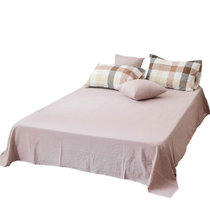 黛格单双人床上用品 1.2m 1.5m 1.8m 2.0m全棉色织水洗棉日系无印良品条纹格子小清新单品床单(9 默认)