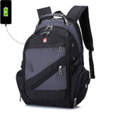 瑞士军刀SWISSGEAR16寸双肩包男女学生书包防水尼龙电脑包旅行包 男士运动休闲包背包(绿色)
