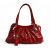2012鳄鱼纹头层牛皮斜挎包手提漆皮女包女式真皮包包链条女包N1049(红)