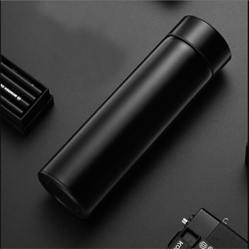 北斗正明304不锈钢带茶漏真空保温杯500ml500ml黑色